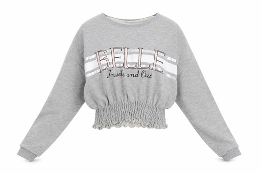 Front view of Select women’s grey jumper, size UK 12