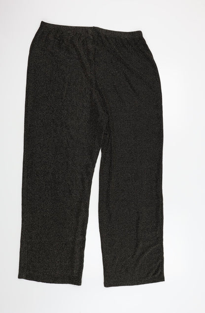 Back view of Roland Klein women’s gold trousers, size UK 16, 29-inch leg