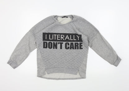 Additional front view of Select women’s grey jumper, size UK 8
