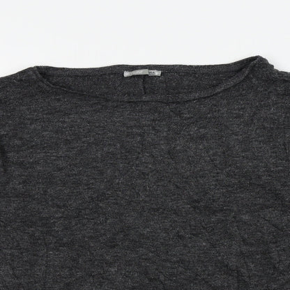 Close-up detail of Zara women’s grey jumper, size S