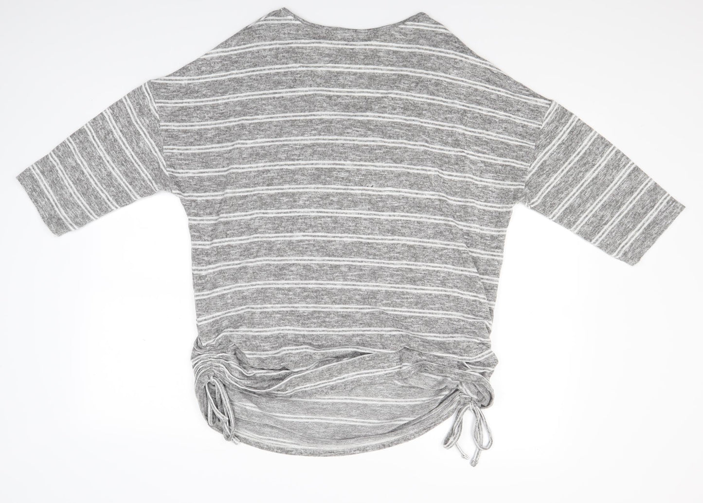 Papaya Womens Grey Striped  Basic Blouse Size XL