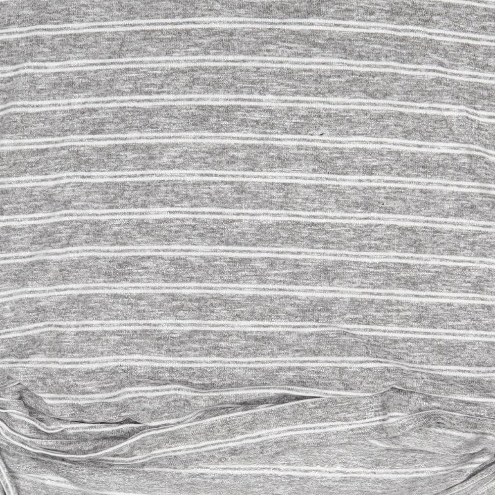 Papaya Womens Grey Striped  Basic Blouse Size XL