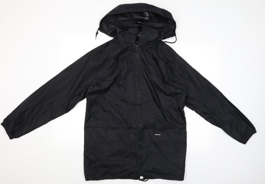 Highpoint Mens Black   Rain Coat Jacket Size S