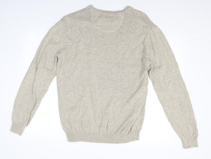 Back view of Lincoln men’s ivory knit jumper, size L