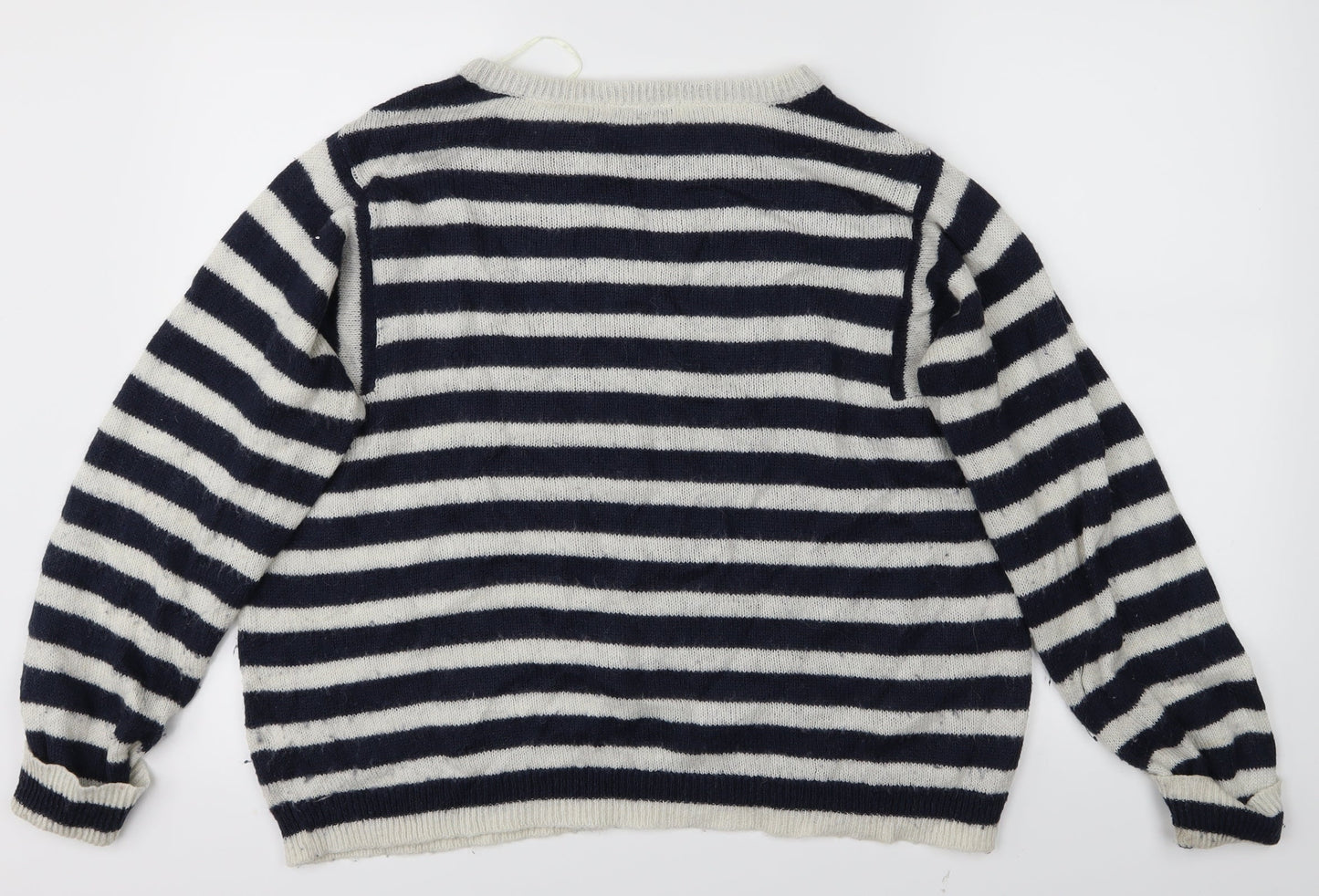 George Womens Blue Striped  Pullover Jumper Size 14