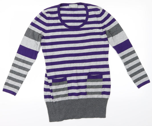 Wallis Womens Purple Striped  Shirt Dress