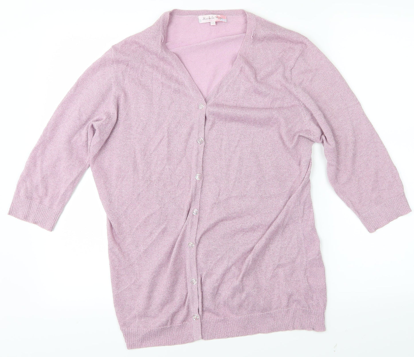 Michele Hope Womens Pink   Basic Blouse Size 14