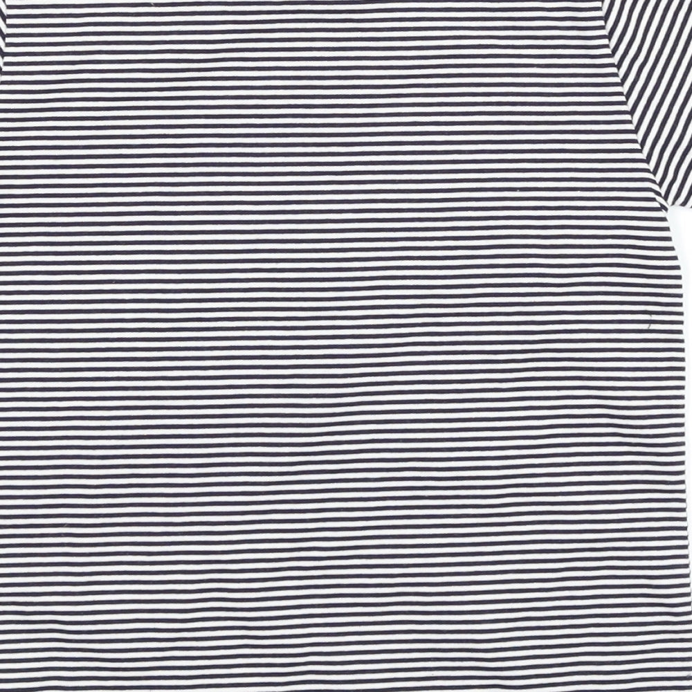 Desiderio Girls Blue Striped  Basic T-Shirt Size S  - yachting club amalfi