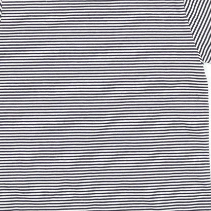 Brand and care label for Desiderio girls’ blue striped basic t-shirt, size S, - yachting club amalfi