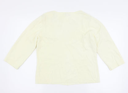 Back view of Klass women’s ivory jumper, size M