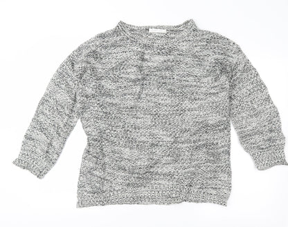 Additional front view of lowrys farm women’s white herringbone jumper, size M