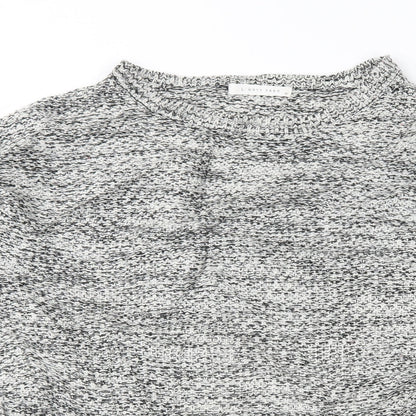 Close-up detail of lowrys farm women’s white herringbone jumper, size M