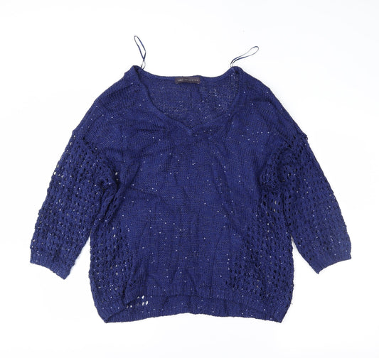 M&S Womens Blue   Pullover Jumper Size 12