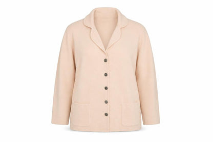 Front view of Compliments women’s pink jacket coatigan, size UK 16