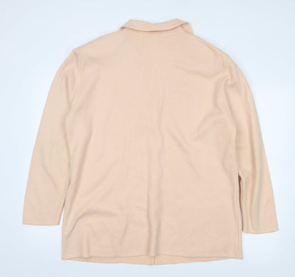 Back view of Compliments women’s pink jacket coatigan, size UK 16