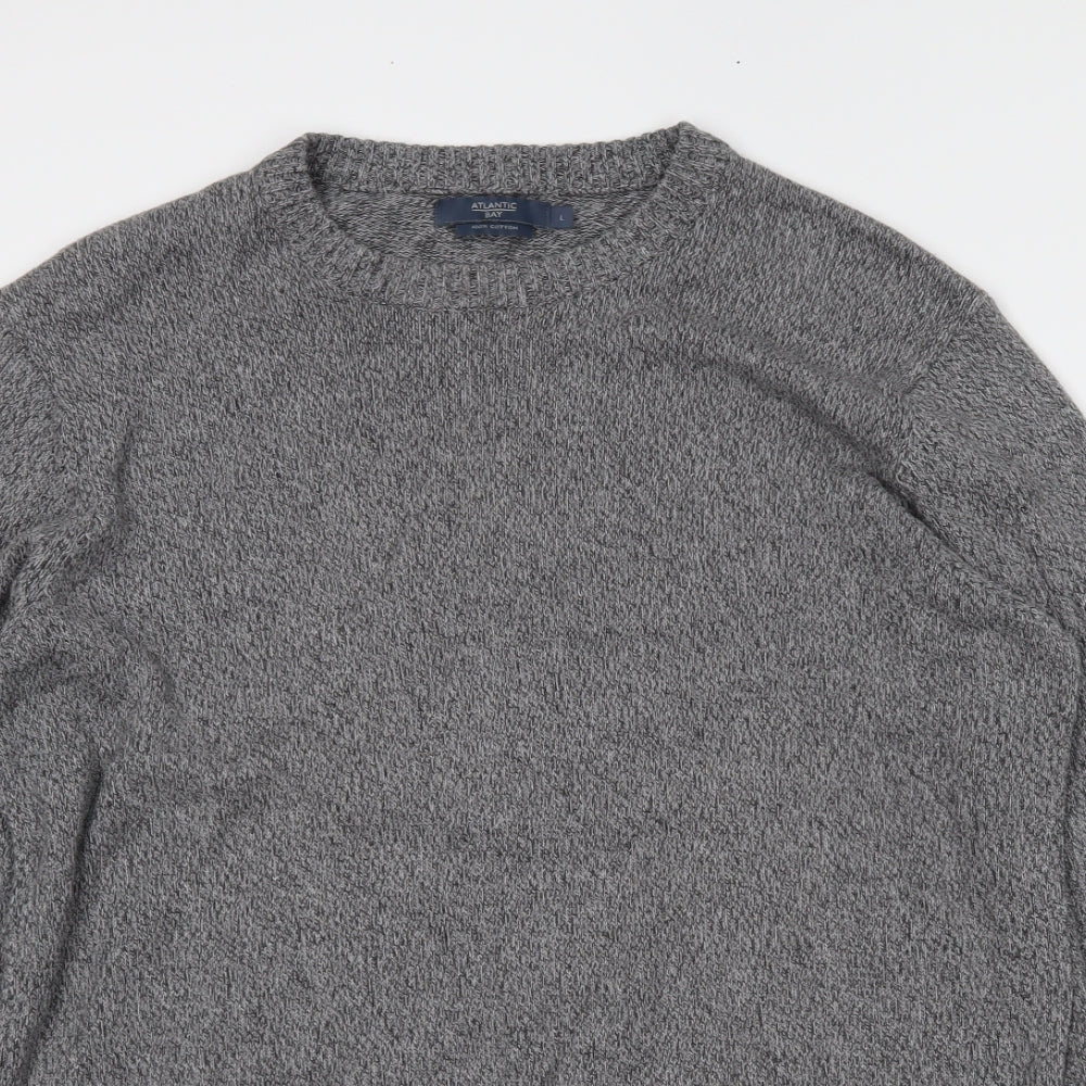 Atlantic Mens Grey   Pullover Jumper Size L