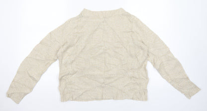 Back view of H&M women’s beige jumper, size M