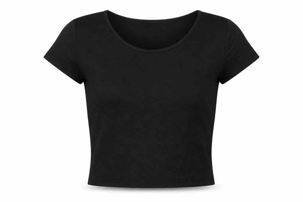 Firetra Womens Black   Basic T-Shirt Size S  - Cropped