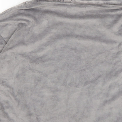 Brand and care label for F&F women’s grey pullover sweatshirt, size UK 8, - soft lounge top