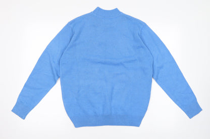 Back view of Damart women’s blue jumper, size UK 10