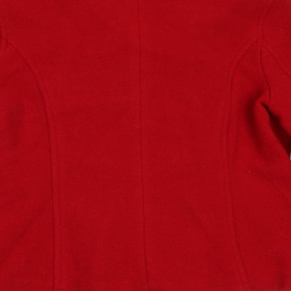 Brand and care label for Select women’s red pea coat coat, size UK 12