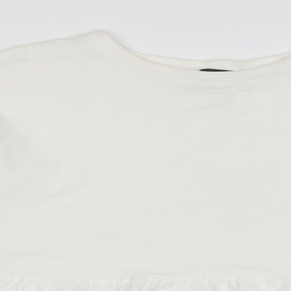 Primark Womens White   Pullover Sweatshirt Size 10  - Peplum