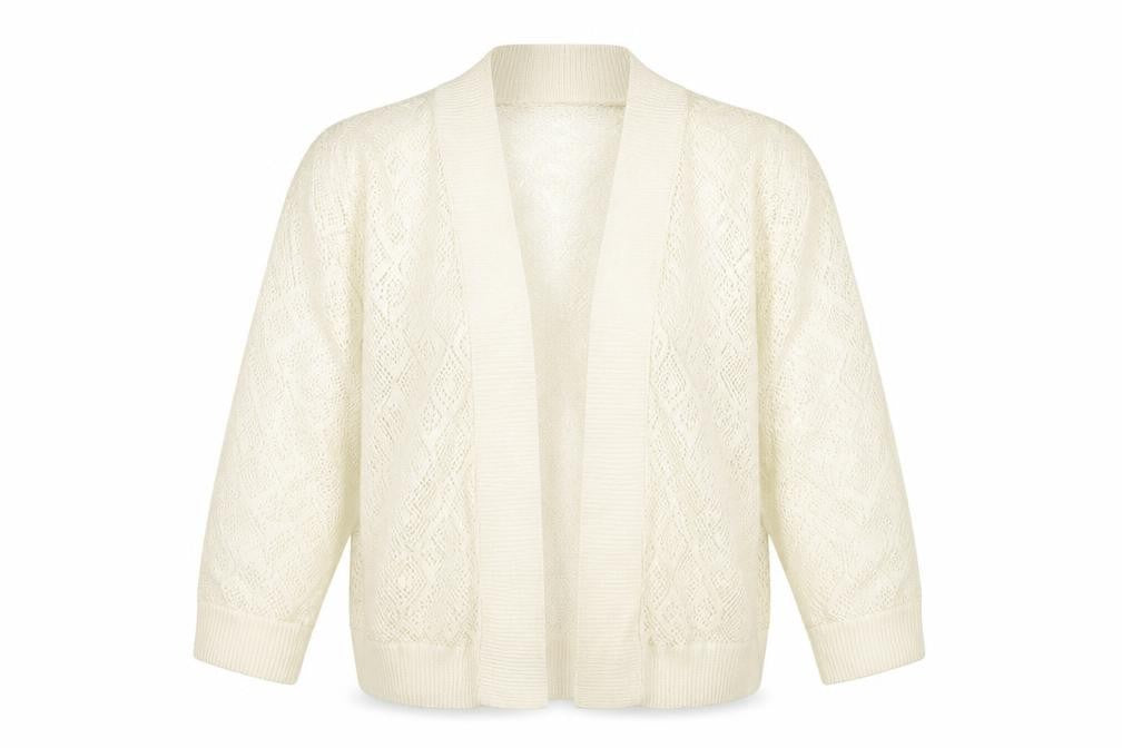 Ronni Nicole Womens White   Cardigan Jumper Size M