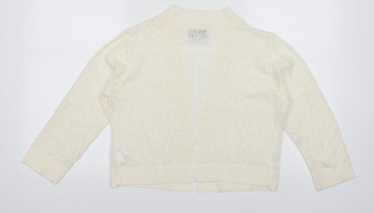 Back view of Ronni Nicole women’s white cardigan jumper, size M