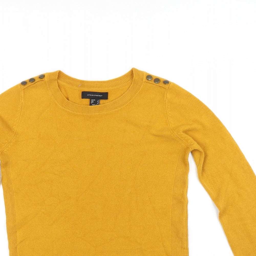 Primark Womens Yellow   Pullover Jumper Size 4