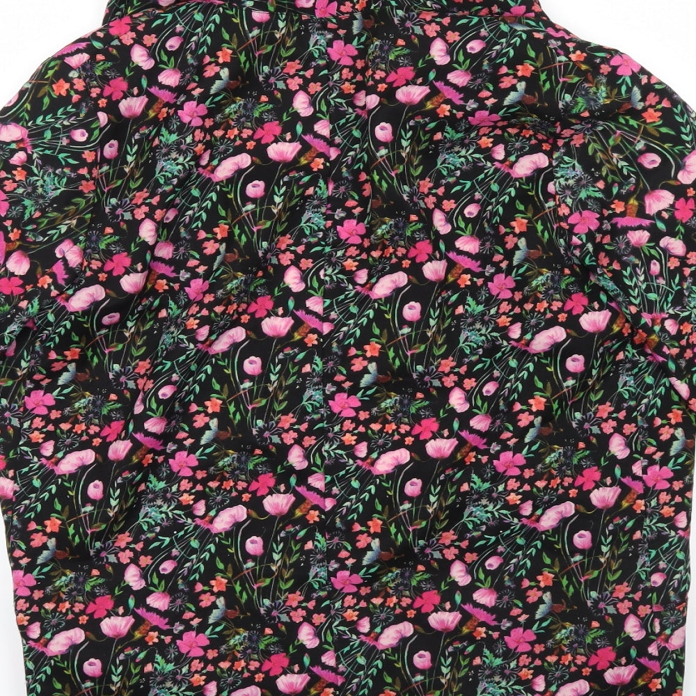 Atmosphere Womens Black Floral  Jacket Blazer Size 10  - thin jacket