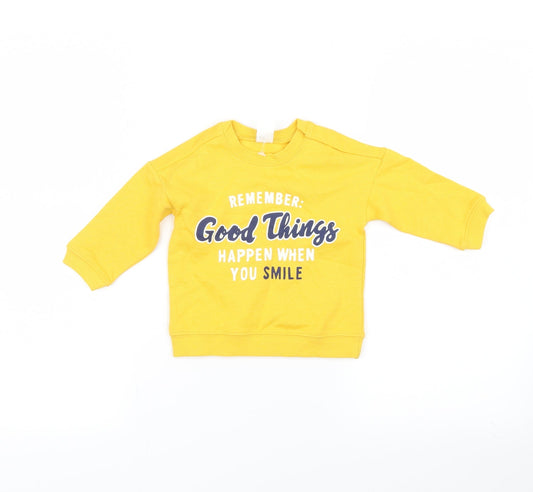 H&M  Yellow   Pullover Jumper   - size 4-6 months