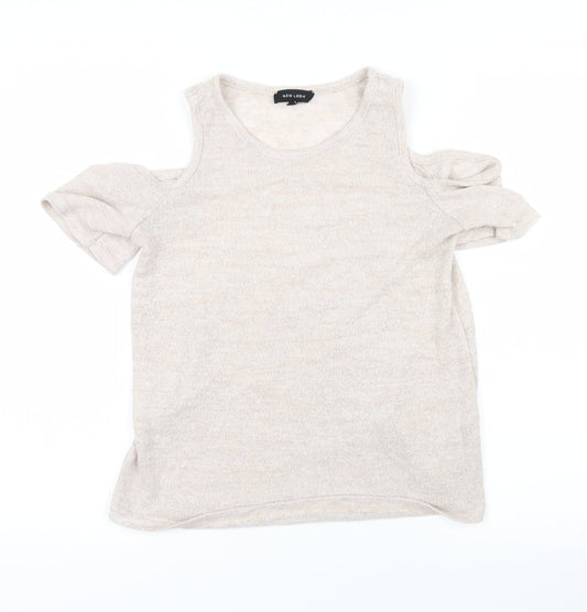 New Look Womens Pink   Basic Tank Size 8  - tank top with sleeves
