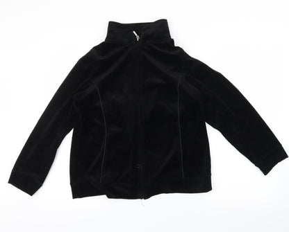Additional front view of Bonmarché women’s black full zip sweatshirt, size S