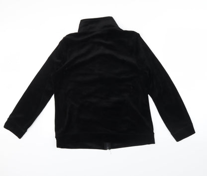 Back view of Bonmarché women’s black full zip sweatshirt, size S