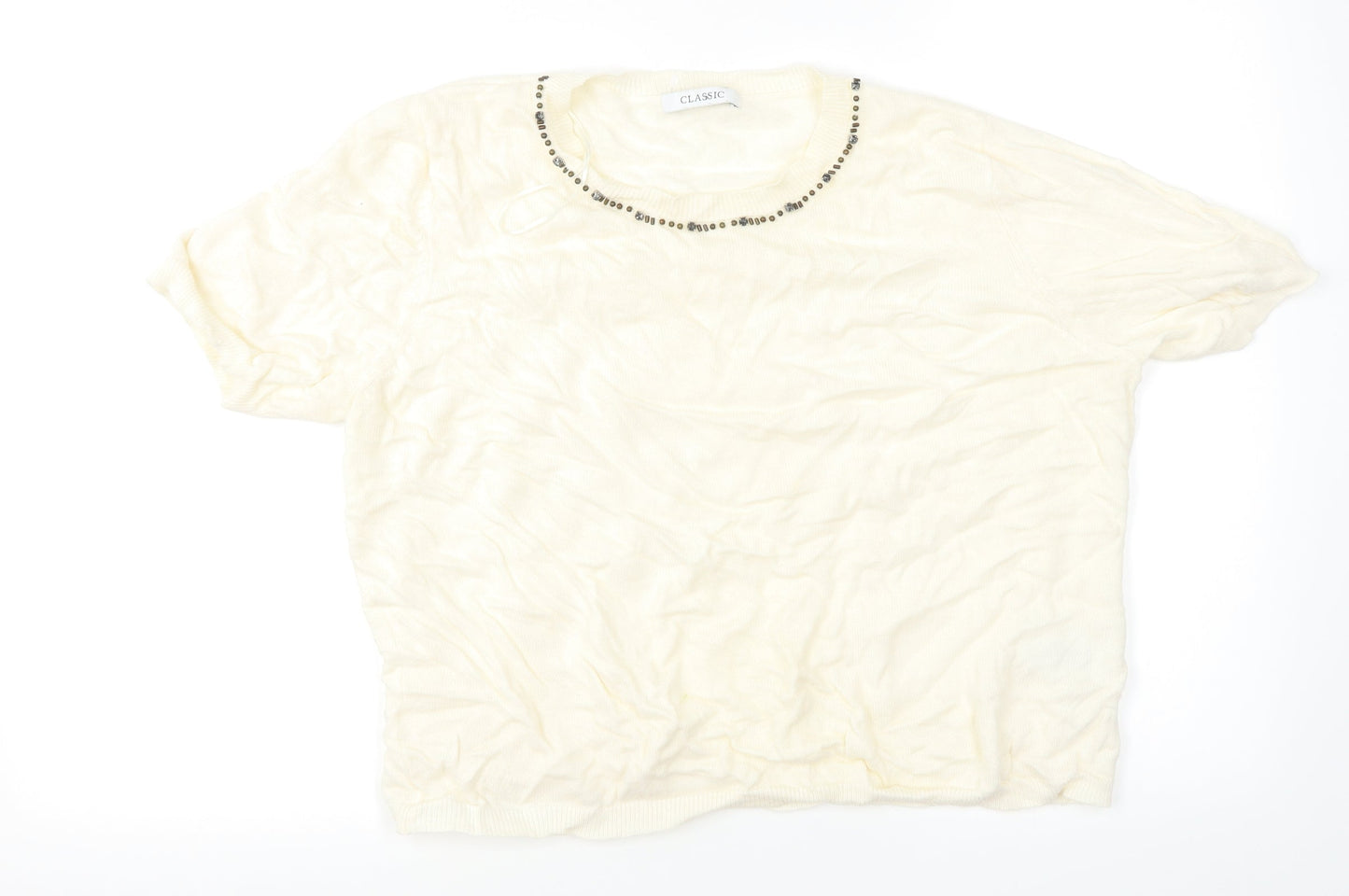 Classic Womens White   Basic T-Shirt Size 16