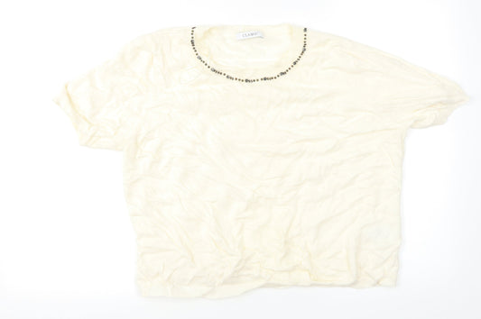 Classic Womens White   Basic T-Shirt Size 16