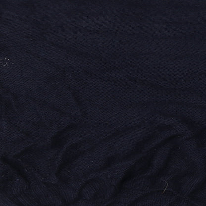 Brand and care label for Dorothy Perkins women’s blue jumper, size UK 6
