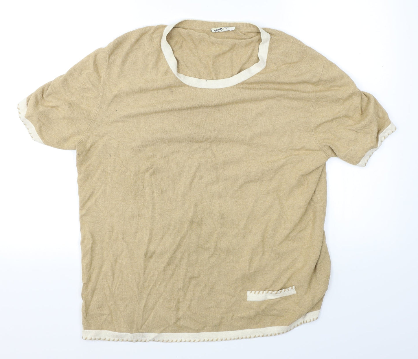 Gerry Weber Womens Beige   Basic T-Shirt Size 18