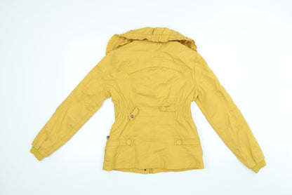 Back view of Fashion M women’s yellow jacket coat, size S