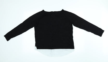 Back view of ESMARA women’s black basic blouse, size UK 16