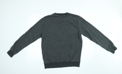 Back view of L.I.M.I.T.E men’s grey jumper, size M