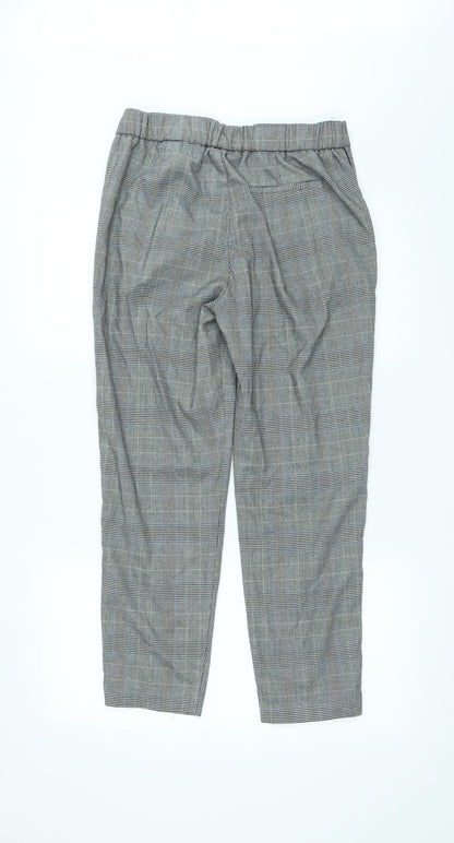 Back view of H&M men’s grey trousers, 25-inch leg