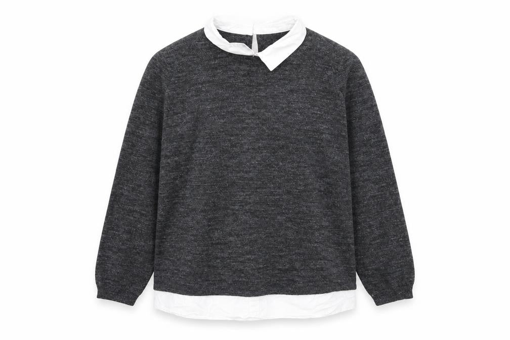 ESMARA Womens Grey   Basic Blouse Size M
