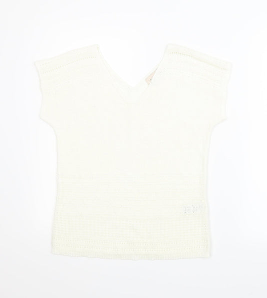 Per Una Womens White   Vest Jumper Size 10