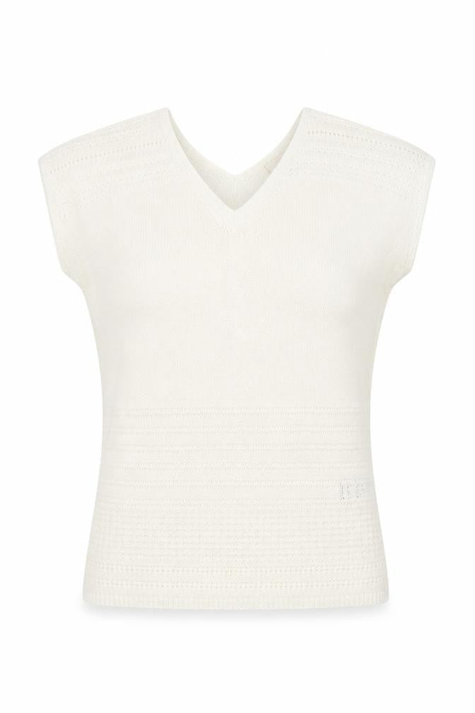 Per Una Womens White   Vest Jumper Size 10