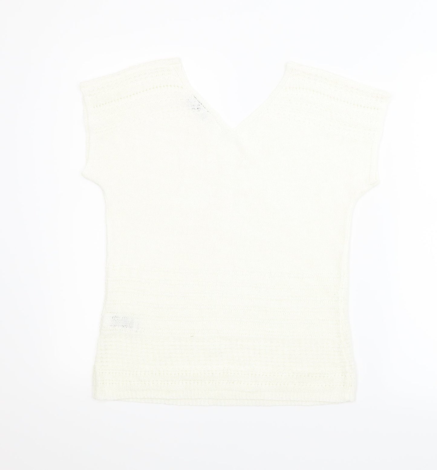 Per Una Womens White   Vest Jumper Size 10