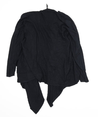 Back view of Evie women’s black cardigan jumper, size UK 18, - draped