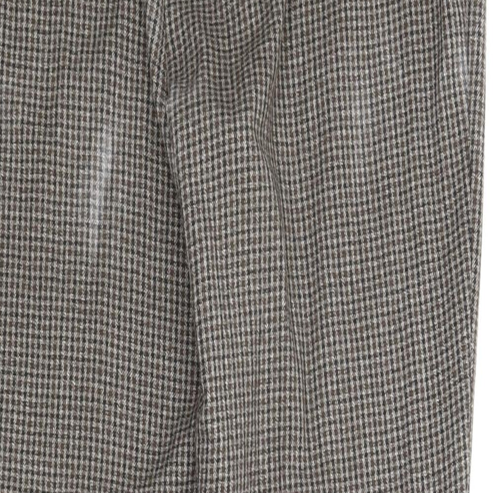 Papaya Womens Brown Plaid  Carrot Trousers Size 16 L28 in