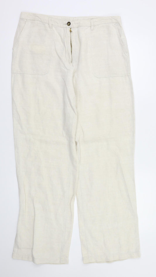 Etam Womens Ivory   Trousers  Size 16 L31 in