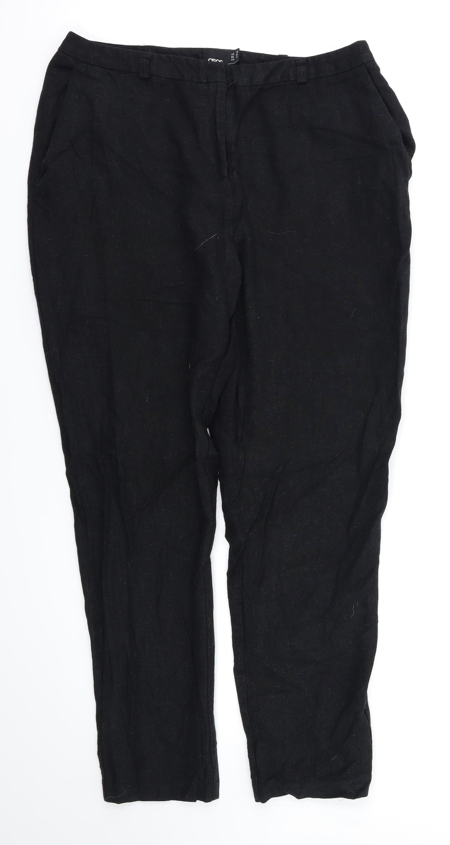 ASOS Womens Black   Trousers  Size 10 L25 in